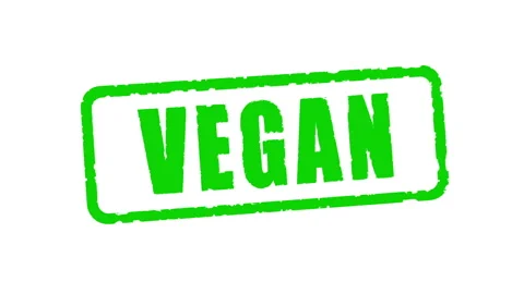 Stamp Vegan, alpha matte Video stock 98993821