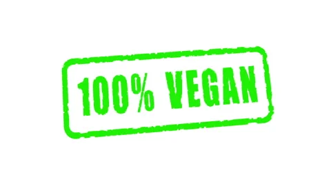 Stamp Vegan, alpha matte Stock Footage 99040947