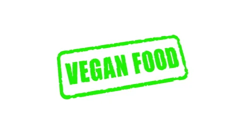Stamp Vegan, alpha matte Stock Footage 99040948