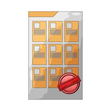 Stamp vote illustration 스톡 일러스트