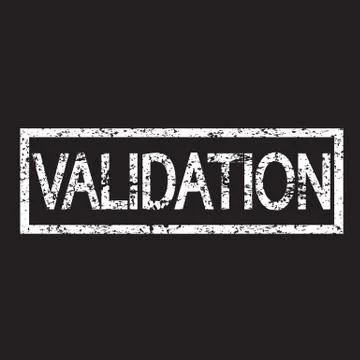 Stamp word validation Stock Illustration