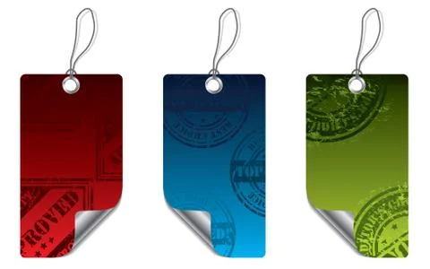 Stamped labels Illustrazione stock