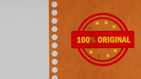 Stamper On Document With The Text 100 Percent Original Stock Footage 277470086
