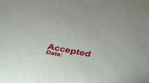 Stamping Accepted on Paper Stock Footage 446288