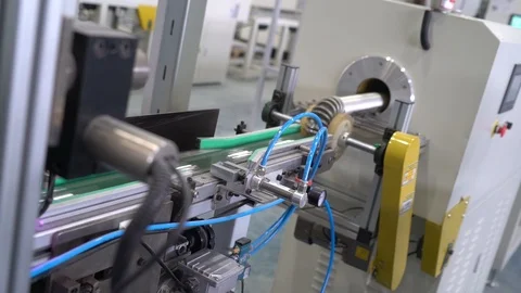 Stamping of the bottom of the aerosol container 34 Stock Footage 112133383