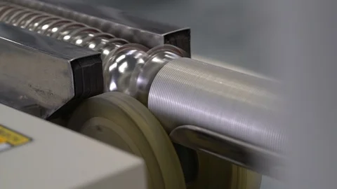Stamping of the bottom of the aerosol container 36 Stock Footage 112133605