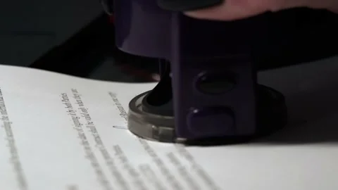 Stamping document. 스톡 동영상 149244713