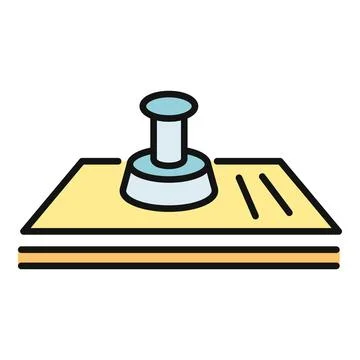Stamping document for official approval and authorization process Stock Illustration