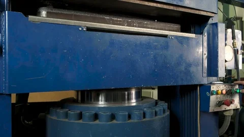 Stamping press in action. Stock Footage