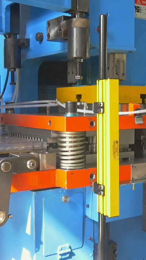Stamping Symphony Transforms Sheet Metal With Automated Grace Stock Footage 344608026