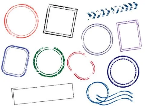 Stamps Frames Stock Illustration