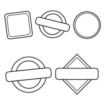 Stamps frames? Set of Retro Stamps and Badges. Grunge Rubber Stamp. Circle St Stock Illustration