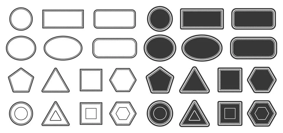Stamps frames vector icon shape set. Stamp grunge ink rubber labels sign Stock Illustration