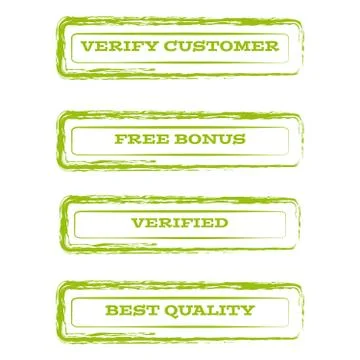 Stamps on white background Stock Illustration