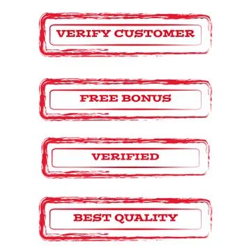 Stamps on white background Stock Illustration