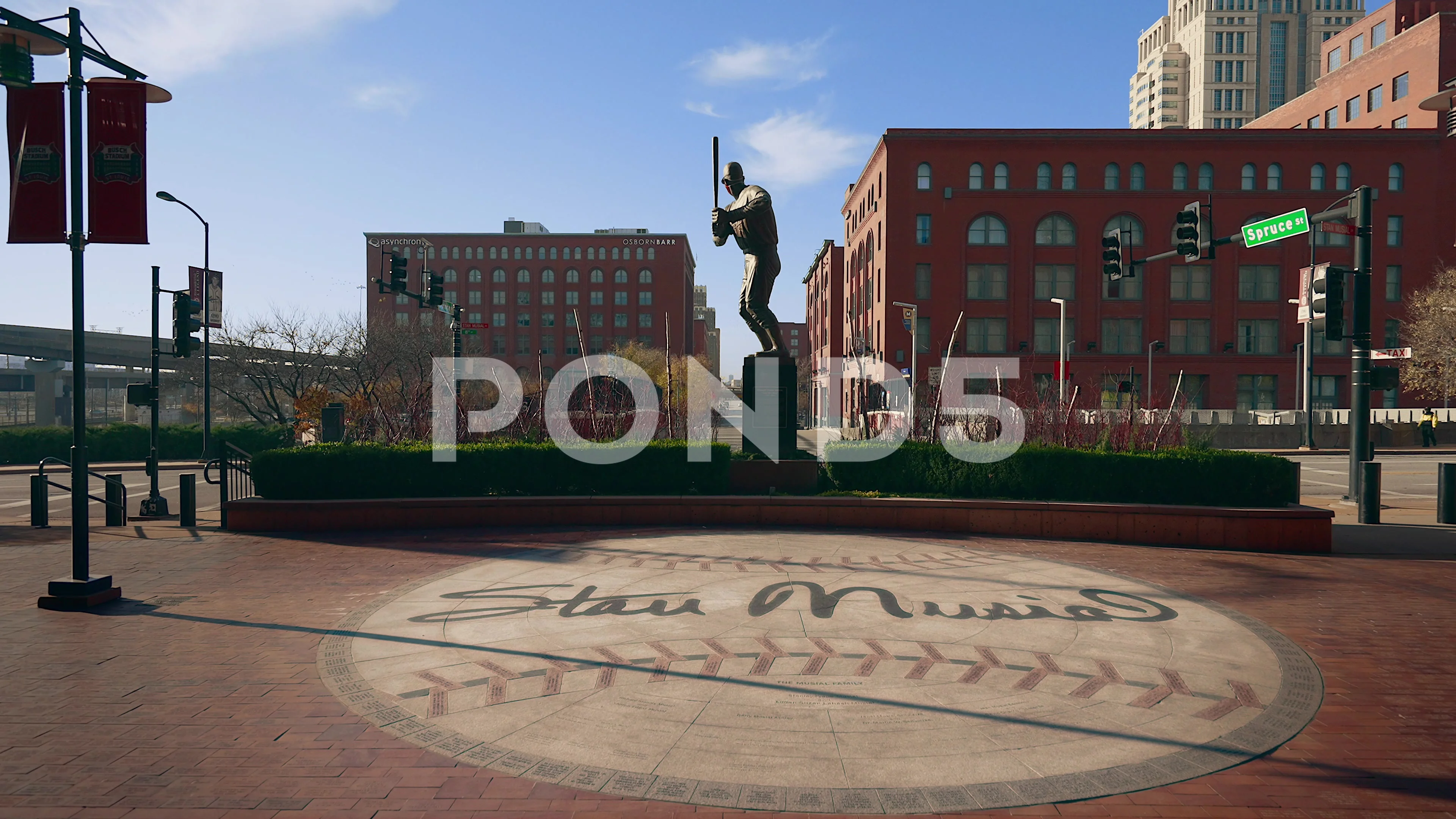 The Clydesdale that stood guard at Stan Musial's statue during the