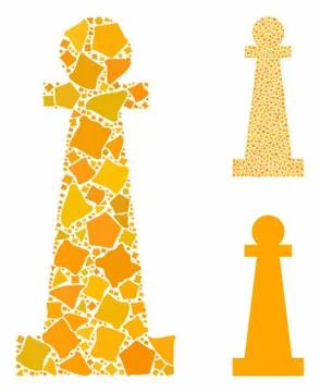Stanchion Mosaic Icon of Tuberous Elements 스톡 일러스트