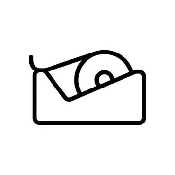 Stand for adhesive tape icon vector outline illustration Ilustración de archivo