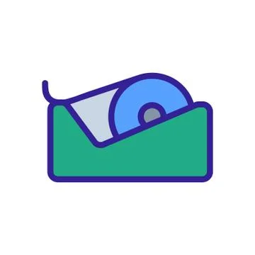 Stand for adhesive tape icon vector outline illustration Ilustración de archivo