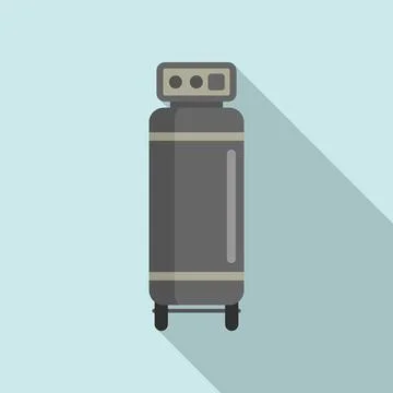 Stand air compressor icon, flat style Illustrazione stock
