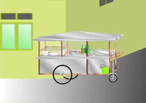 Stand bakmie Stock Illustration