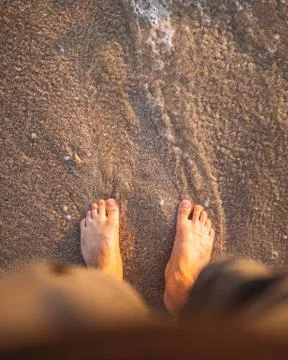 Stand on the beach Stock Photos