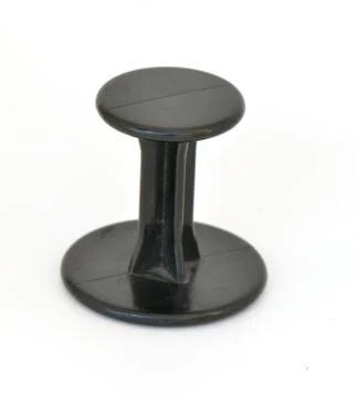 Stand black plastic Foto stock