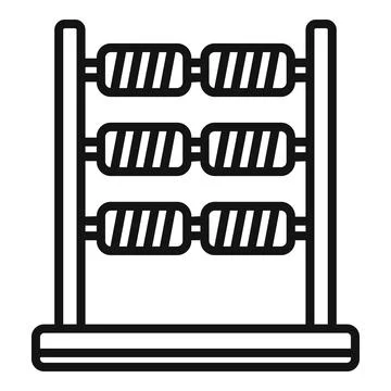 Stand bobine icon outline vector. Cotton factory 스톡 일러스트