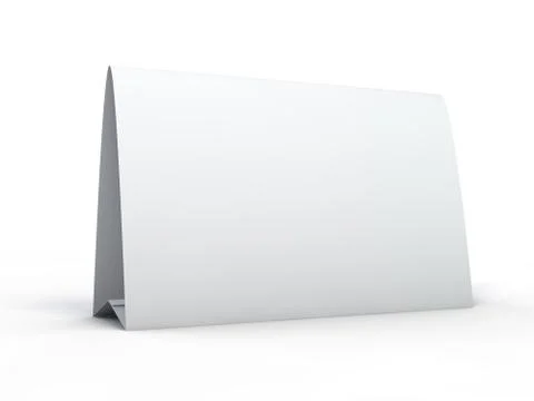 Stand for booklets with white sheets of paper. Mockup. 3D Stock Illustration