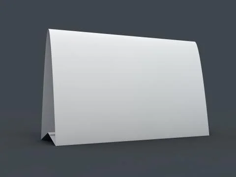 Stand for booklets with white sheets of paper. Mockup. 3D Illustrazione stock