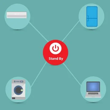 Stand by button Stock Illustration