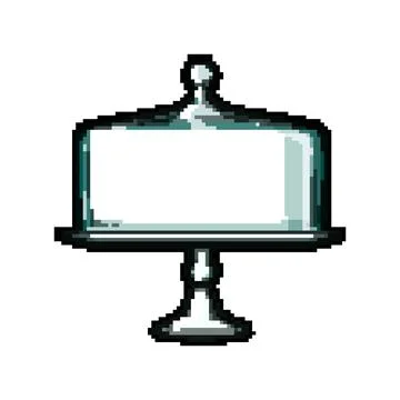 Stand cake dome pixel art vector illustration Stock Illustration