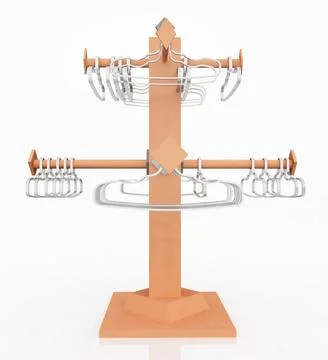 Stand for coat hangers Stock Illustration