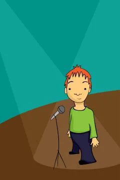 Stand up comedian Stock Illustration