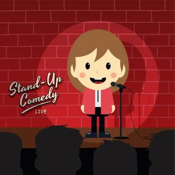 Stand up comedy Stock Illustration