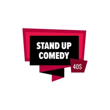 Stand up comedy night event, template emblem Illustrazione stock