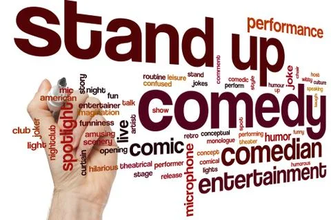 Stand up comedy word cloud Stock Photos