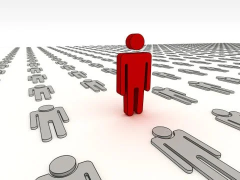 Stand up dare to be different Stock Illustration