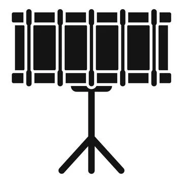 Stand drum icon simple vector. Kit music Stock Illustration