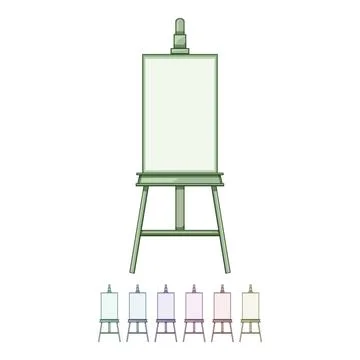 Stand easel cartoon vector graphic Stock Illustration