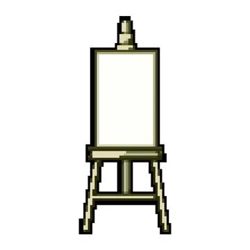 Stand easel pixel art vector illustration Illustrazione stock