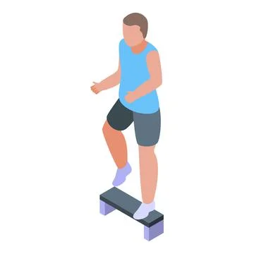 Stand exercise icon, isometric style Stock Illustration