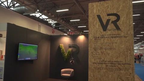 Stand at a fair for virtual reality  Stock Footage 106496233