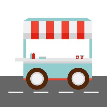 Stand food element vector illustration 库存插图