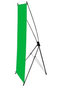 Stand frame Green screen isolated on white Stock Photos