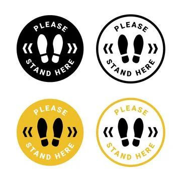 Stand here Stock Illustration