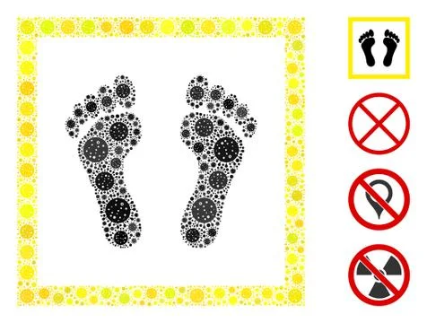 Stand Here Mosaic of CoronaVirus Items Stockillustratie