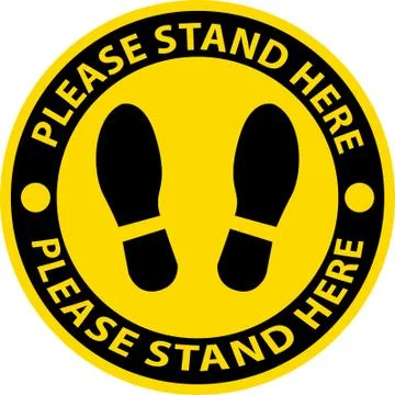 Stand here,keep distance Stock-Illustration