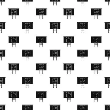 Stand with house project pattern, simple style Stock Illustration