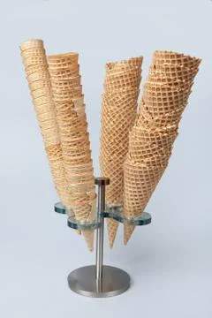 Stand With Icecream Cups Stock Photos